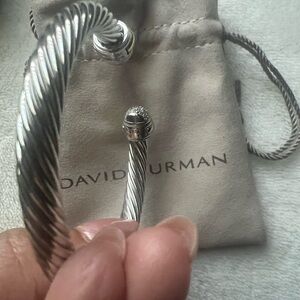 David Yurman Silver and Gold Cable Cuff